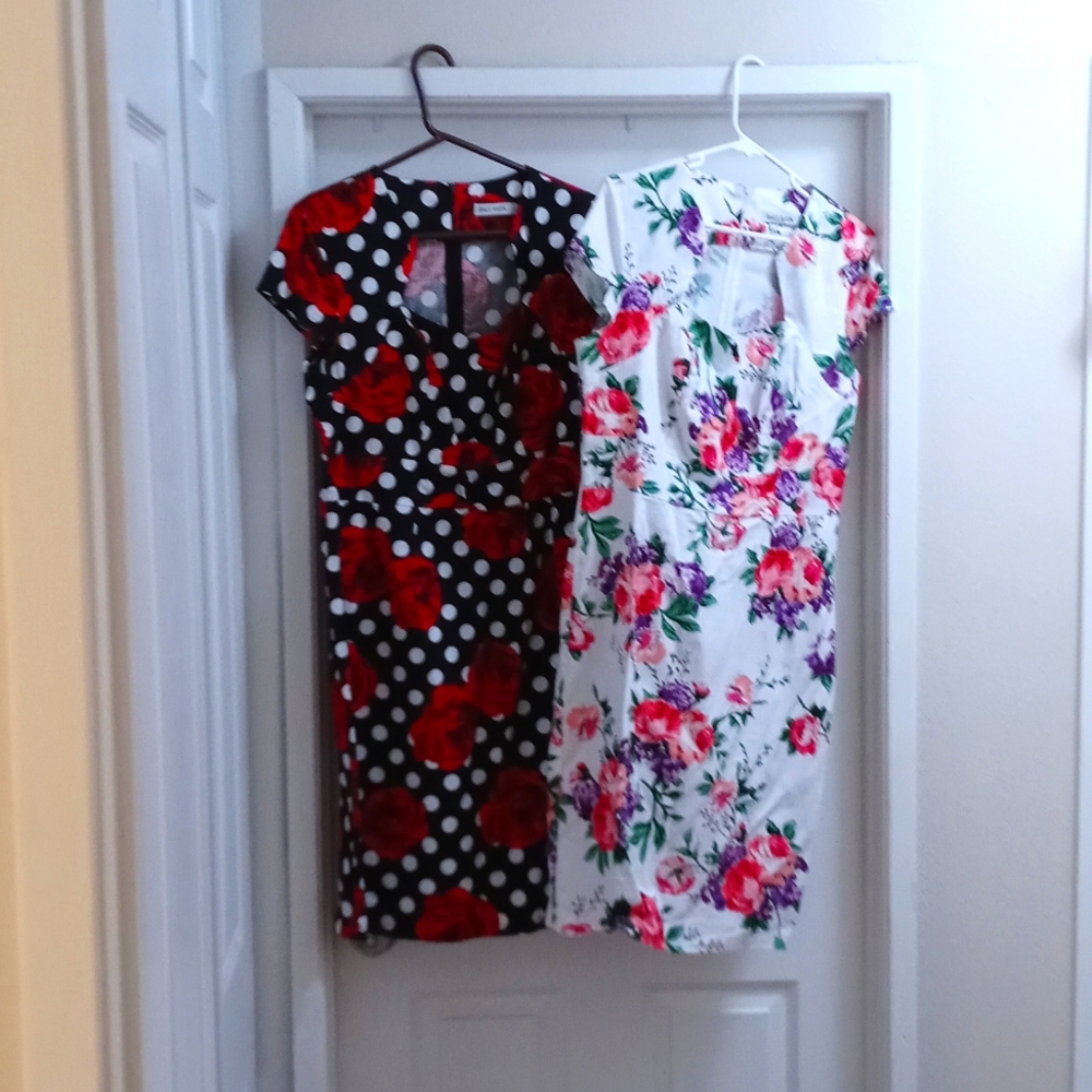 Grace Karin Dress White floral print/Grace Karin Black floral print